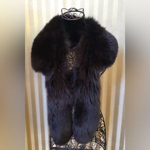 Luxurious Dark Brown Fox Fur Stole